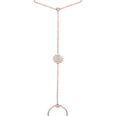 0.15ct 14k Rose Gold Diamond Sun Bracelet